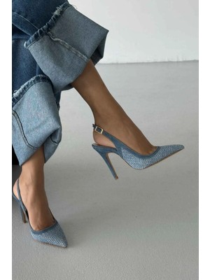 Ayakkabı Prensi Echo Kot Hasır 10CM Stiletto, Topuklu Ayakkabı Kadın