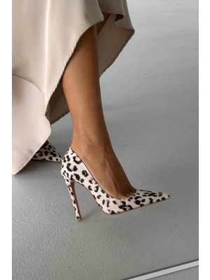 Ayakkabı Prensi Fia Leopar Stiletto, Topuklu Ayakkabı Kadın