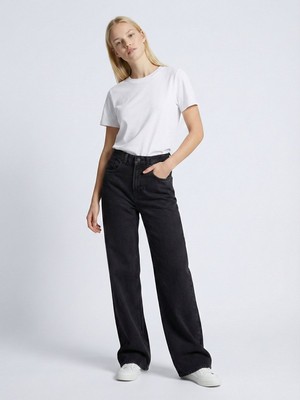 LTB Vıonne H Geniş Paça Yüksek Bel Mid Indigo Jean Pantolon