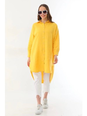 See More Italyan Keten Tunik Gömlek Kimono