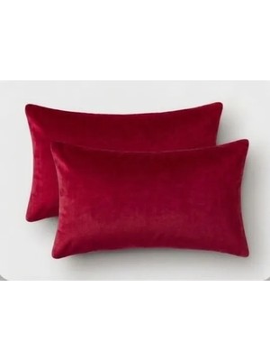 Ayzen Home 2li Kadıfe Kırlent Kılıfı Düz Renk 30X50 cm