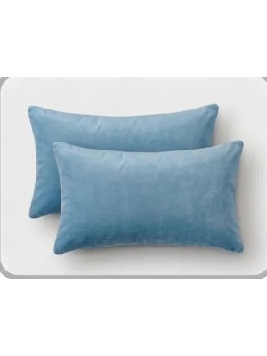 Ayzen Home 2li Kadıfe Kırlent Kılıfı Düz Renk 30X50 cm