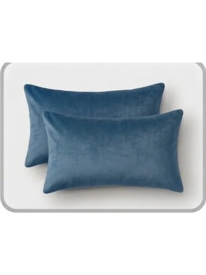 Ayzen Home 2li Kadıfe Kırlent Kılıfı Düz Renk 30X50 cm