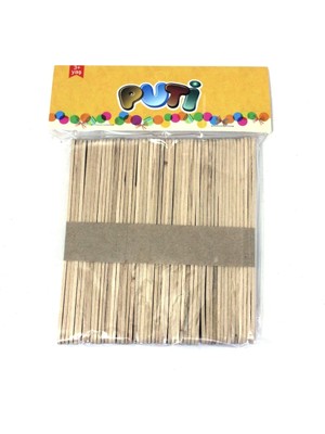 Hellove Ahşap Küçük Dondurma Çubuğu Renksiz İnce Dil Çubuğu 50'li Paket