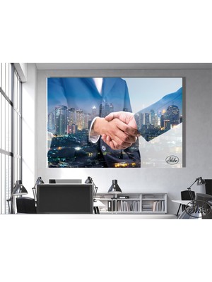 Şehber Tekli Yatay Kanvas Tablo, Emlakçı, Real Estate, Inşaat Firmaları, Dekoratif Kanvas Duvar Tablosu