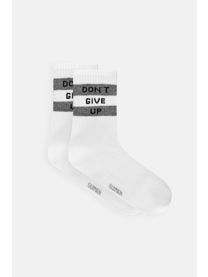 Suwen Don't Give Up Soket Çorap