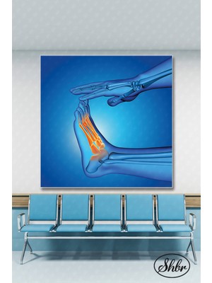 Şehber Tekli Kare Kanvas Dekoratif Duvar Tablosu Ortopedi Medical Hastahane Poliklinik