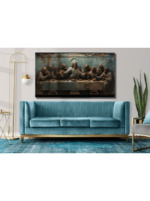 Şehber Tekli, Yatay, Kanvas, Dekoratif, Duvar, Tablosu, Philippe De Champaigne, Son Akşam Yemeği,