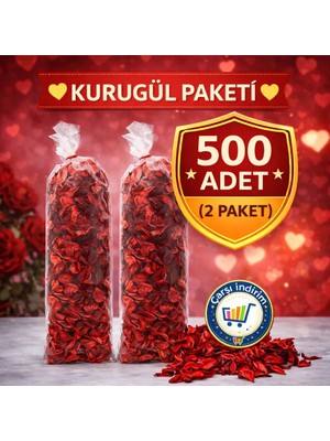 Nistabolje Büyük Boy 500 Adet Kuru Gül Kurusu Yaprağı Hediye Süs Dekor Romantik