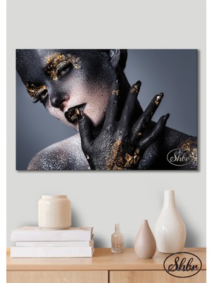 Şehber Tekli Yatay Kanvas Tablo Kuaför, Güzellik Salonu, Makyaj, Dekoratif Kanvas Duvar Tablosu