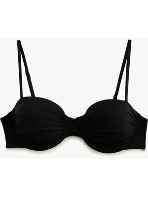 Koton Çıkarılabilir Askılı Balenli Straplez Bikini Üstü