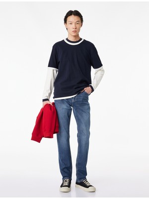 Koton Normal Bel Cepli Pamuklu Slim Fit Jean Pantolon - Brad Jean