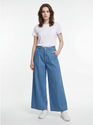 Loft Pleated Super Palazzo Super Palazzo Kadın Pantolon