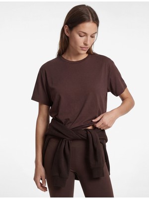 Koton Rahat Kalıp Kısa Kollu Bisiklet Yaka Spor Tişört