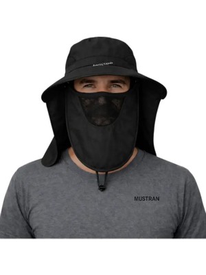 Mustran Uv Korumalı Sök Tak Maskeli Unisex Enseli Şapka Sinek Koruyucu Tarla Balıkçı Kamp Outdoor Plaj