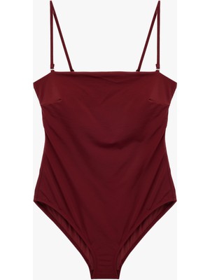 Koton Straight Fit Çıkarılabilir Askı Detaylı Straplez Mayo