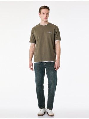 Koton Pamuklu Düz Paça Vintage Straight Fit Jean Pantolon