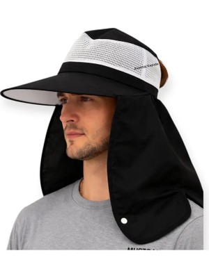 Mustran Uv Korumalı Geniş Siperli Enseli Güneş Şapkası Fileli Outdoor Balıkçı Kamp Bahçe Unisex