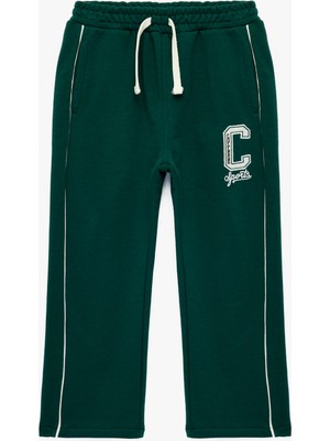 Koton Baskılı Beli Bağlamalı Cep Detaylı Oversize Eşofman Altı