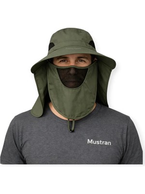 Mustran Uv Korumalı Sök Tak Maskeli Unisex Enseli Şapka Sinek Koruyucu Tarla Balıkçı Kamp Outdoor Plaj