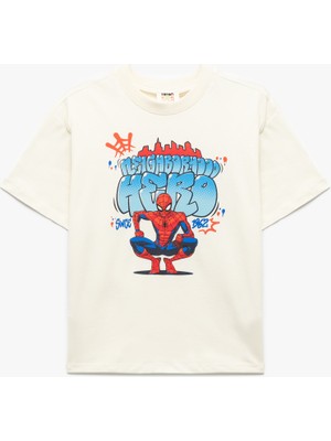 Koton Pamuklu Örümcek Adam Baskılı Kısa Kollu Lisanslı Tişört