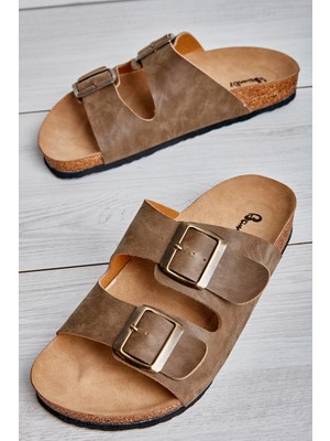 Bambi Vizon Kadın Terlik Suni Deri Açık Kahverengi Evde Kullanıma Uygun Hafif Ve Trend