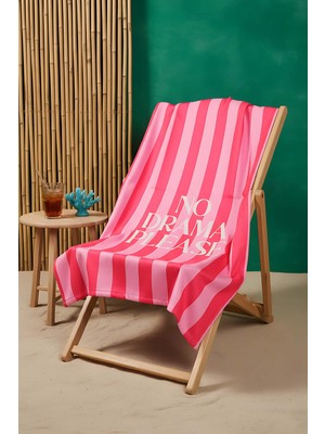No Drama Please Çizgili Plaj Havlusu 70X150 cm