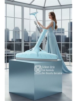 Epilons 33 cm Silikon Uçlu Profesyonel Cam Çekçek - Tasarım Estetiği ve Kusursuz Temizlik