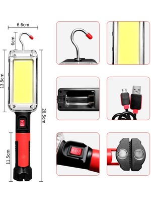 Epilons USB Şarjlı Oto Tamirci Çalışma Lambası Watton WT-733
