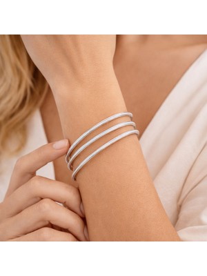 Gekas Kuyumculuk 925 Ayar 3 Adet Gümüş 7 Gram Ajda Bilezik