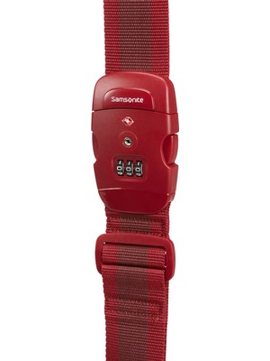 Samsonite Kırmızı Seyahat Aksesuarları - Tsa Kilitli Valiz Kemeri