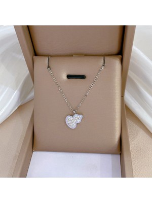 ✨ Midnight Shine – Crystal Heart Necklace ❤️