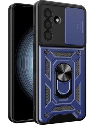 Butik Mey Ithalat®  Samsung Galaxy A57 5g Pars Lens Yüzüklü Silikon - Lacivert