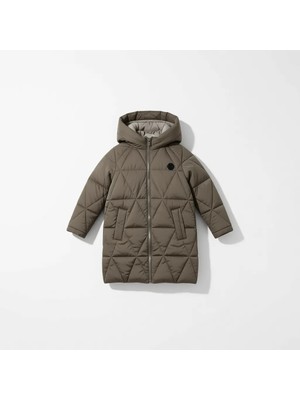Benitto Kids Kız Çocuk 22BNT51251 Haki Kaban Uzun Kol Oversize Kış Sezonu Su İtici Özellik