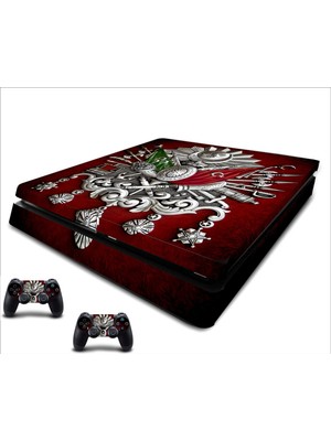 Stickermarket PS4 Slim Osmanli Sticker Seti Playstation 4 İçin Özel Tasarım Sticker