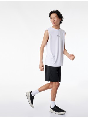 Koton Rahat Kalıp Bisiklet Yaka Kolsuz Arkası Baskılı Spor Atlet