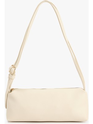 Koton Suni Deri Askılı Fermuarlı Baget Çanta