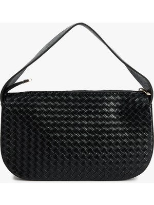 Koton Örgü Desenli Fermuarlı Suni Deri El Çantası