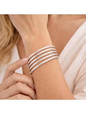 Gekas Kuyumculuk 925 Ayar 5 Adet Gümüş 7 Gram Ajda Bilezik