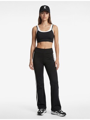 Koton Biyeli Yüksek Bel Ispanyol Paça Spor Tayt