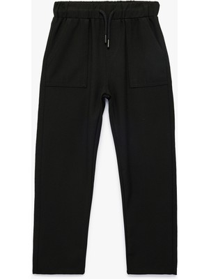 Koton Beli Bağcıklı Viskon Karışımlı Basic  Jogger Pantolon
