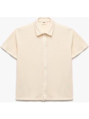 Koton Pamuklu Oversize Düğmeli Basic Kısa Kollu Gömlek