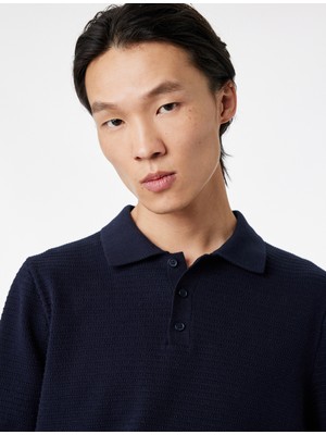 Koton Regular Fit Pamuklu Polo Yaka Kısa Kollu Triko Tişört