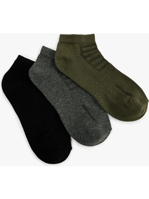 Koton 3'lü Desenli Patik Çorap Seti