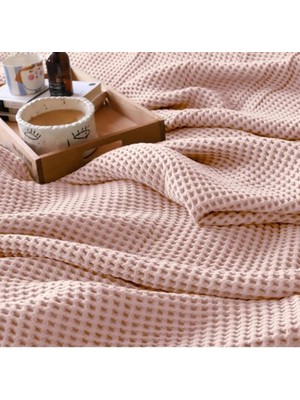 Polo Maison Hermes Waffle Çift Kişilik Pike Pudra 220X240 cm
