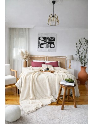 Polo Maison Hermes Waffle Pike Tek Kişilik Beyaz 160X220 cm