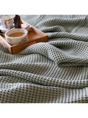 Polo Maison Hermes Waffle Tek Kişilik Pike Gri 160X220 cm