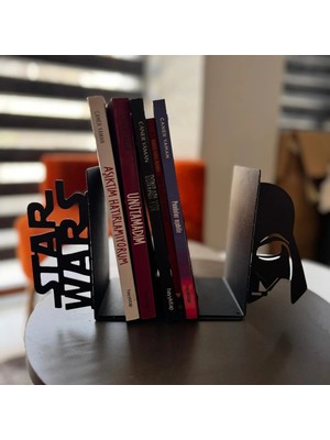 Thorqtech Dekoratif Metal Kitap Tutucu Star Wars Sıluet Kitaplık Organizer Destek