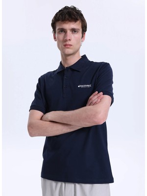 Discovery Expedition D6SM-TST3800 Lacivert Regular Fit Düz Erkek Polo T-Shirt