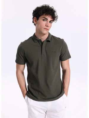 Jeep Açık Haki Erkek Relaxed Baskılı Polo T-Shirt C4SM-TST4528